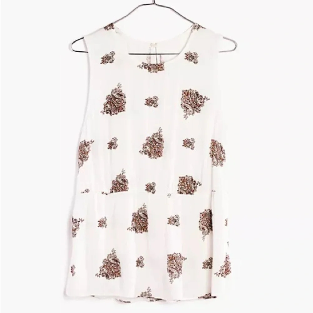 Madewell Ruffle Tank Top in Floating Paisley - Picture 4 of 9